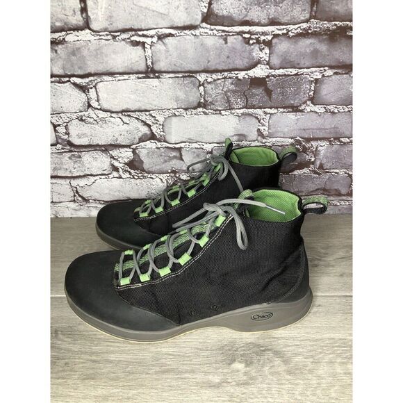 Chaco Tedinho Bulloo Black Canvas Green Lace Up Hiking Boots Men Sz 11M US/44EU - Picture 6 of 16